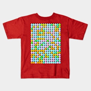 Bright, colourful circles in flat rows Kids T-Shirt